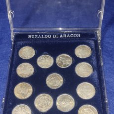 Monedas de España: ARRAS ARAGONESAS,JUEGO O COLECCION COMPLETA DE 13 ARRAS ACUÑADAS EN PLATA.HERALDO DE ARAGON.