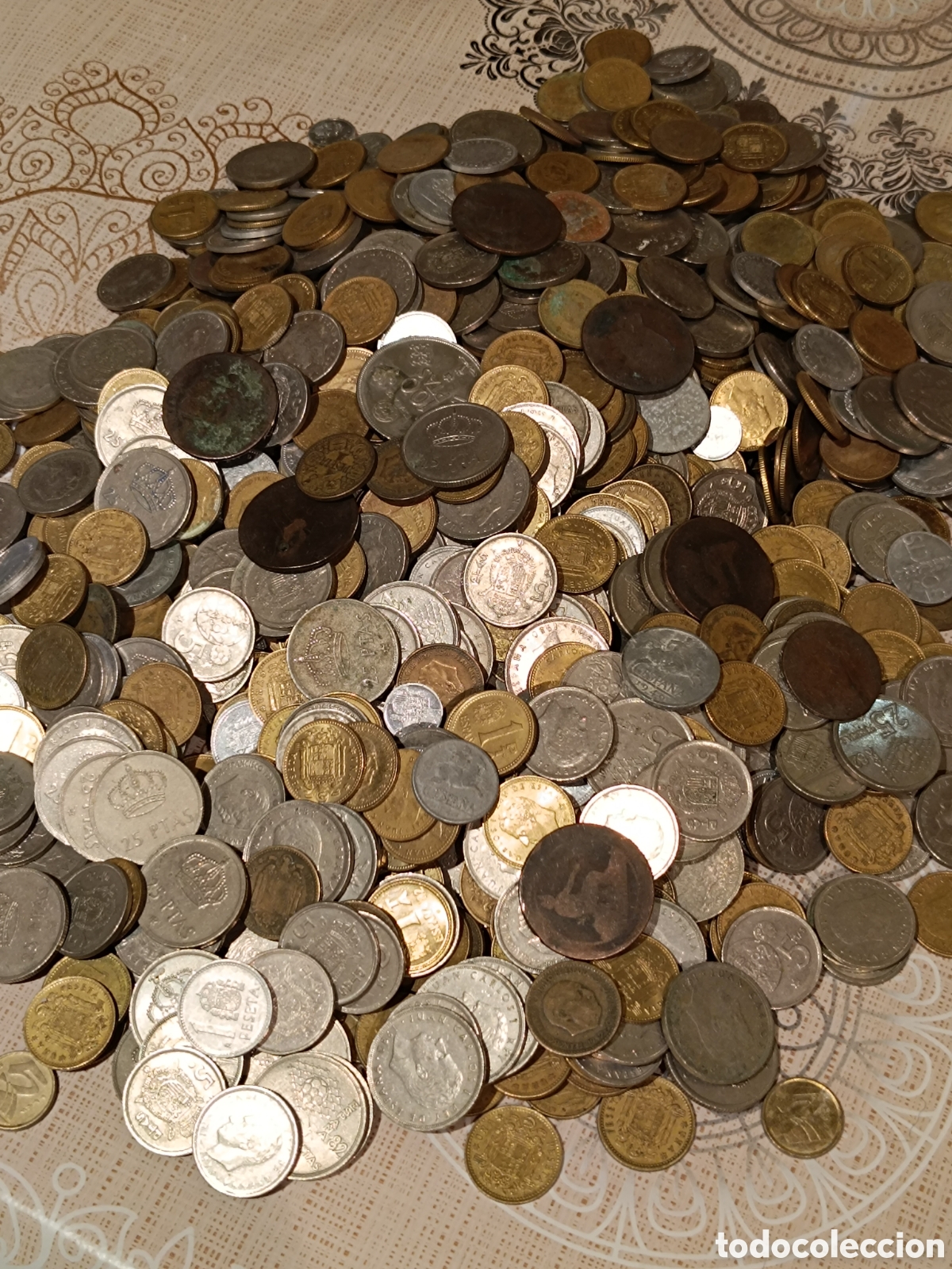 Monedas de Espa&ntilde;a: Gran lote de 5kilos de monedas - Foto 2