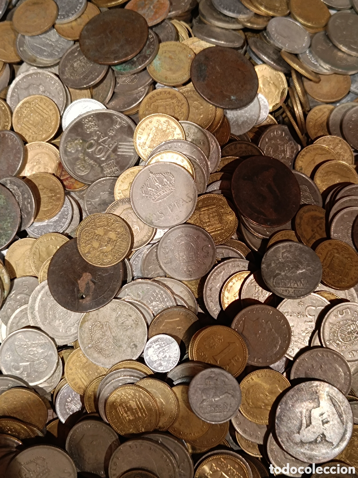 Monedas de Espa&ntilde;a: Gran lote de 5kilos de monedas - Foto 1