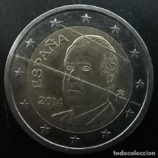 Monedas de España: MONEDA DE 2 EUROS CON ERROR, DOS VETAS, ESPAÑA 2014