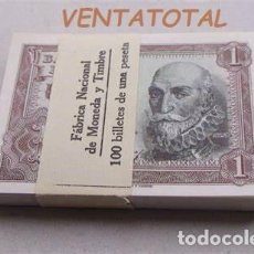 Monete di Spagna: FAJO O TACO DE 100 BILLETES DE 1 PESETA AÑO 1953 AUTENTICOS CON LA FRANJA DE LA CASA MONEDA Y TIMBRE