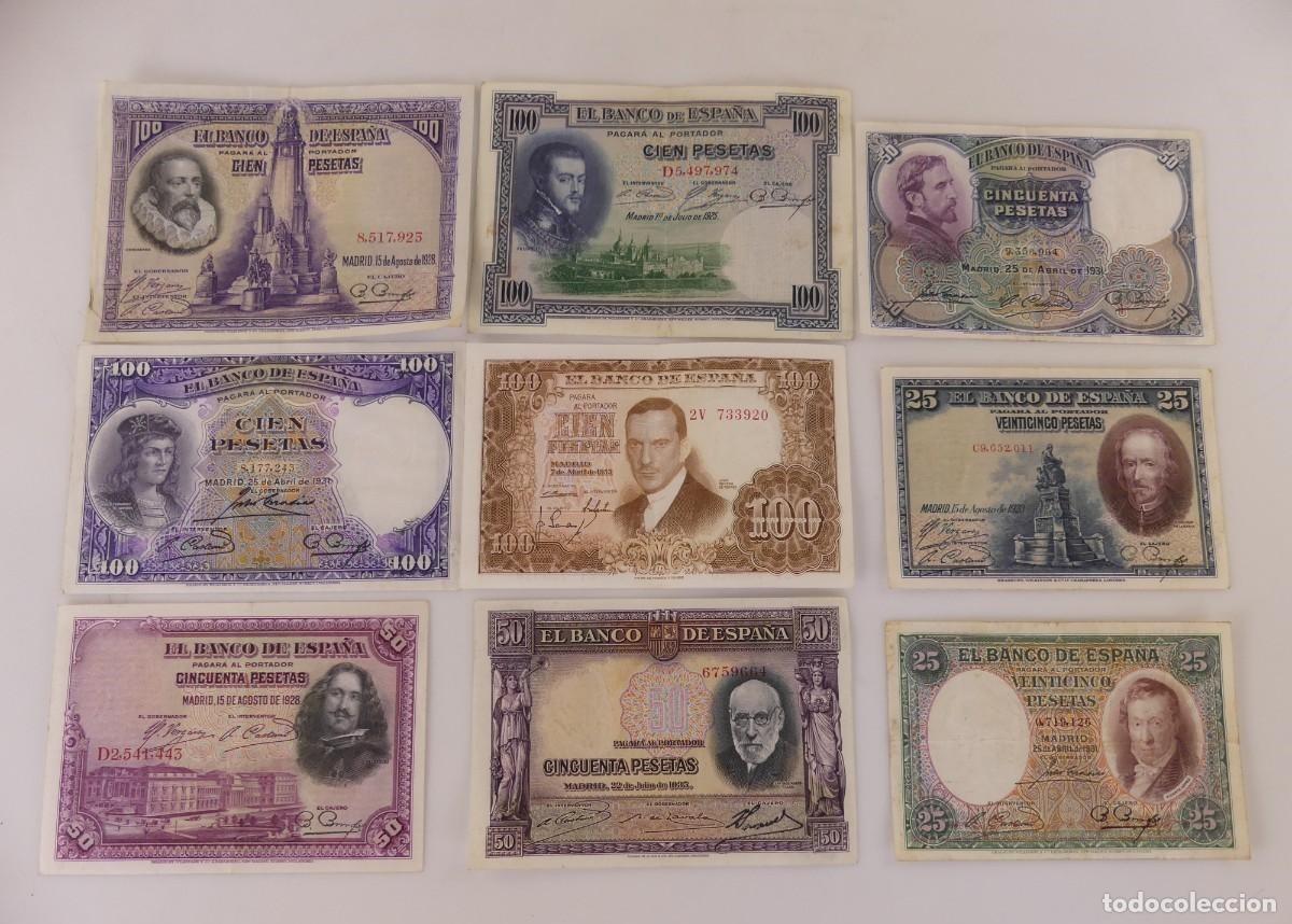 Monedas de Espa&ntilde;a: COLECCION 9 BILLETES DE ESPA&Ntilde;A - Foto 1