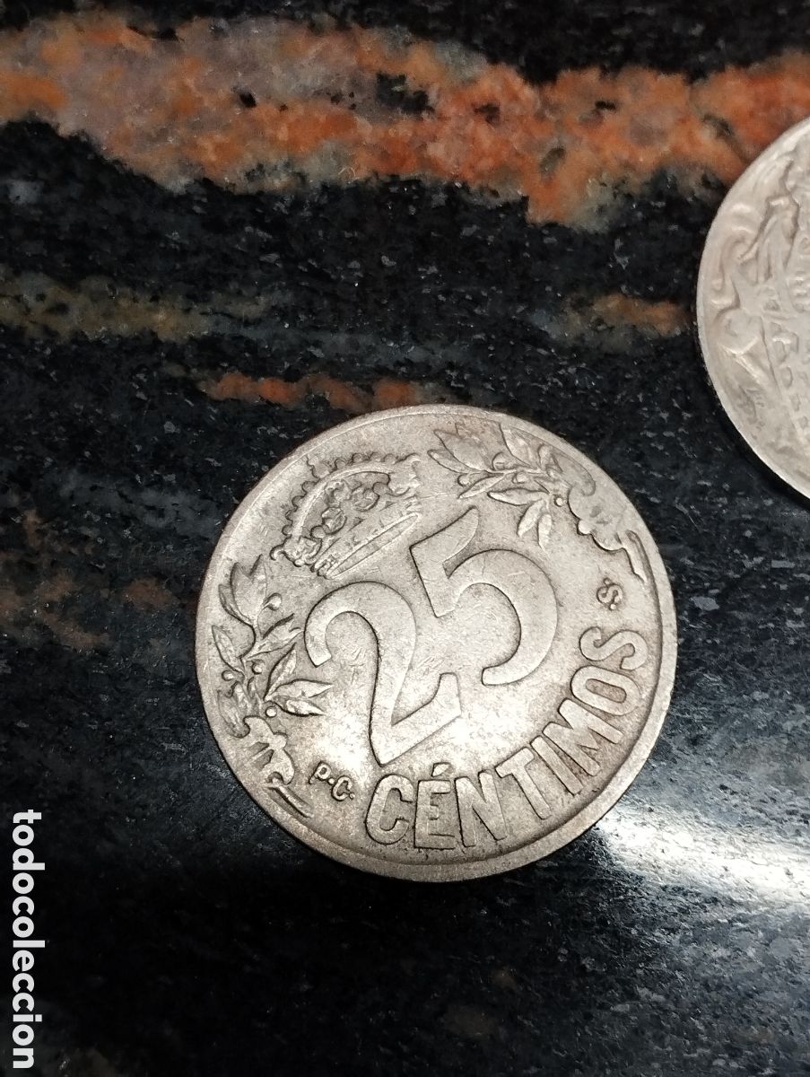 Monedas de Espa&ntilde;a: Lote 3 monedas 25 c&eacute;ntimos 1925 - Foto 4