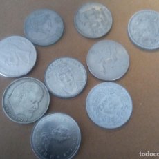 Monedas de España: LOTE DE 9 M0NEDAS , INCLUYE 50 PESTAS GUINEANAS ,UN PESO MEXICO VER MERECE ATENCION