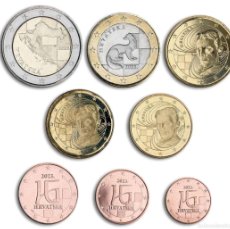 Monedas de España: CROACIA -SERIE EUROS 2023 PAIS NUEVO EN EUROS- 1ª MONEDA SERIE- 8 PIEZAS-S/C MONTADA EN TIRA