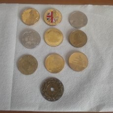 Monedas de España: LOTE DE 10 MONEDAS CONMEMORATIVAS BAÑO EN PLATA Y EN ORO MONEDAS DE 4 CM