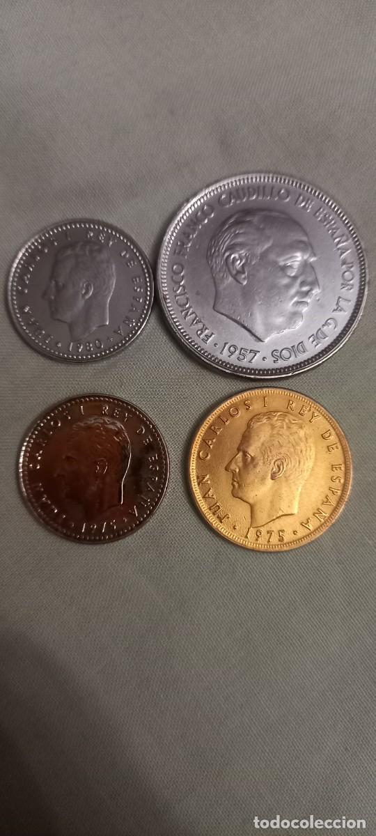 Monedas de Espa&ntilde;a: Lote monedas con ba&ntilde;o de oro y plata - Foto 1