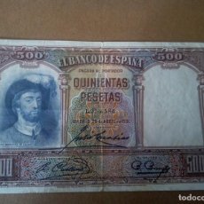 Monedas de España: BILLETE DE 500 PTS 1931 - JUAN SEBASTIAN EL CANO - , CIRCULADO