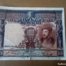 Monedas de España: BILLETE DE 1000 PTS 1925 - CARLOS V - , CIRCULADO