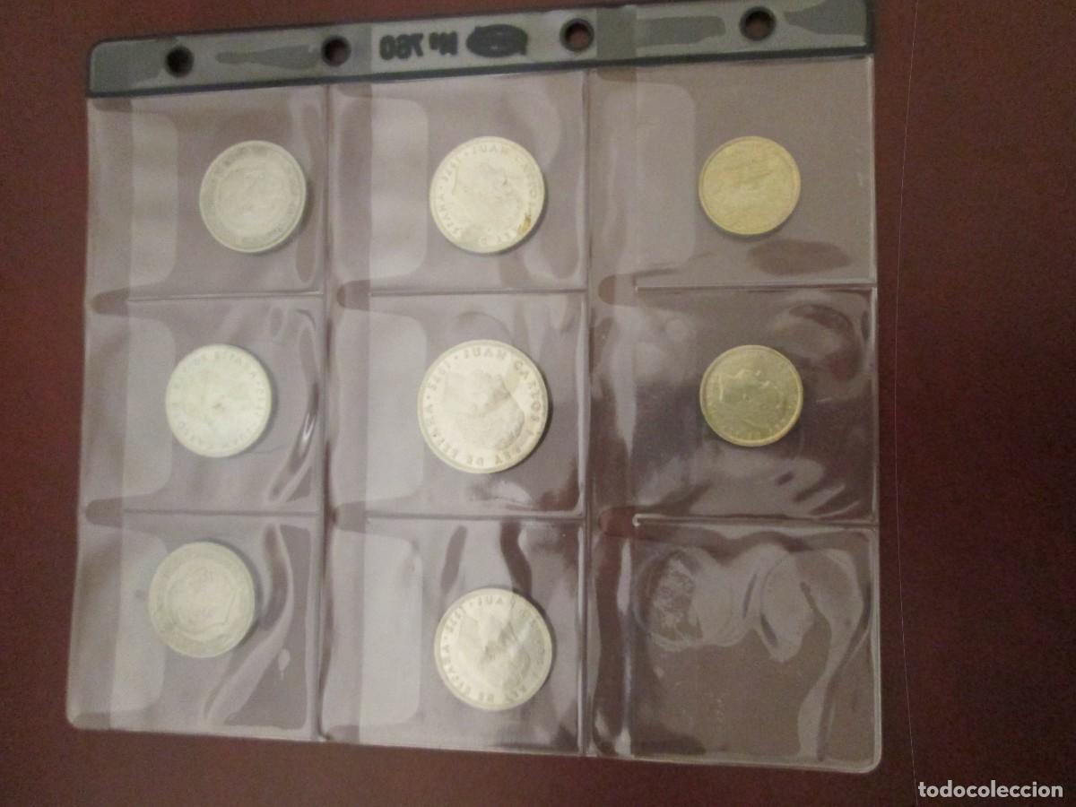 Monedas de Espa&ntilde;a: LOTE DE 8 MONEDAS EN HOJA PARDO - Foto 1