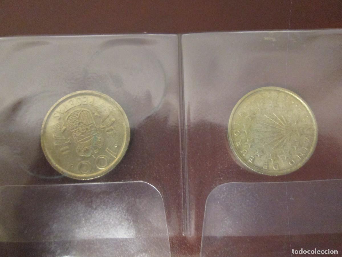 Monedas de Espa&ntilde;a: LOTE DE 8 MONEDAS EN HOJA PARDO - Foto 6