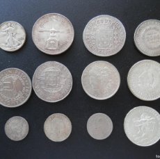 Monete di Spagna: CONJUNTO DE 12 MONEDAS DE PLATA MUY VARIADAS, HAY TIPO ONZA, VARIOS PAÍSES.