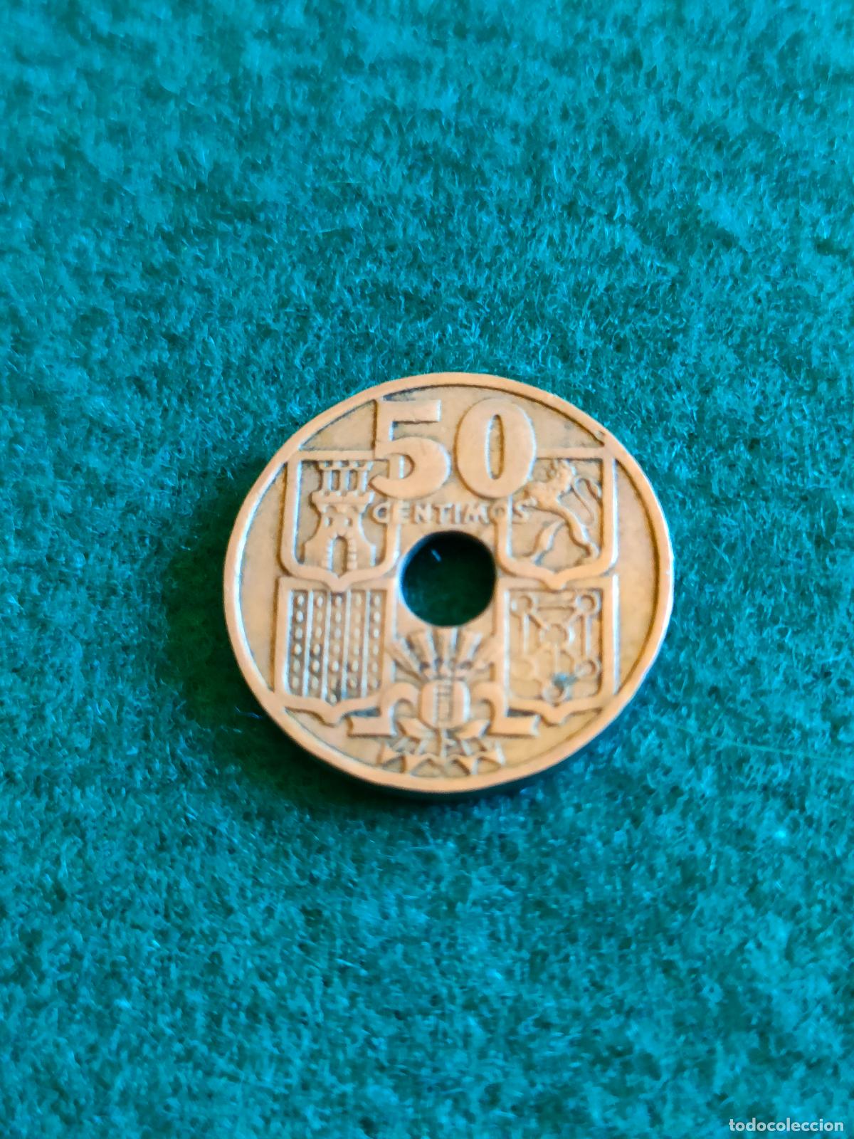Monedas de Espa&ntilde;a: MONEDA DE 50 CENTIMOS 1949 FLECHAS INVERTIDAS - Foto 1