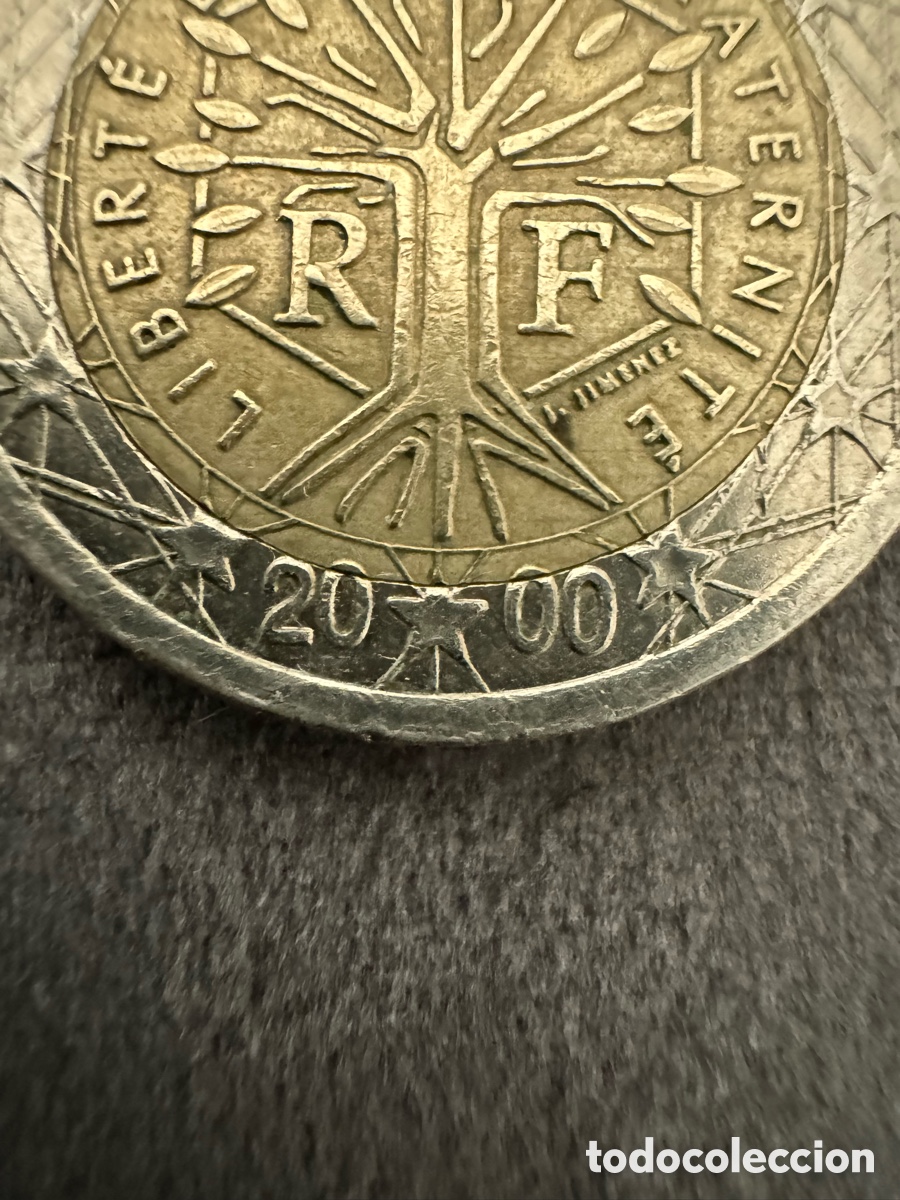 Monedas de Espa&ntilde;a: Moneda dos euros Francia circulada a&ntilde;o 2000 - Foto 4