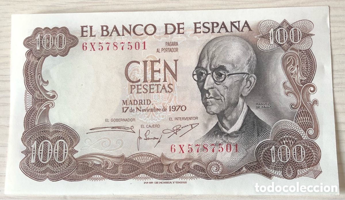 Monedas de Espa&ntilde;a: Billete de 100 pesetas - Foto 1