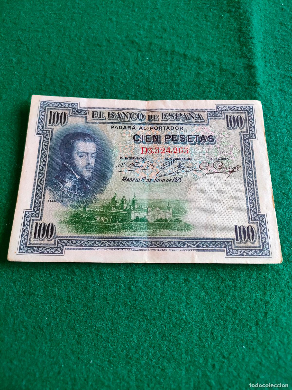 Monedas de Espa&ntilde;a: BILLETE DE 100 PESETAS DE 1925 - Foto 1