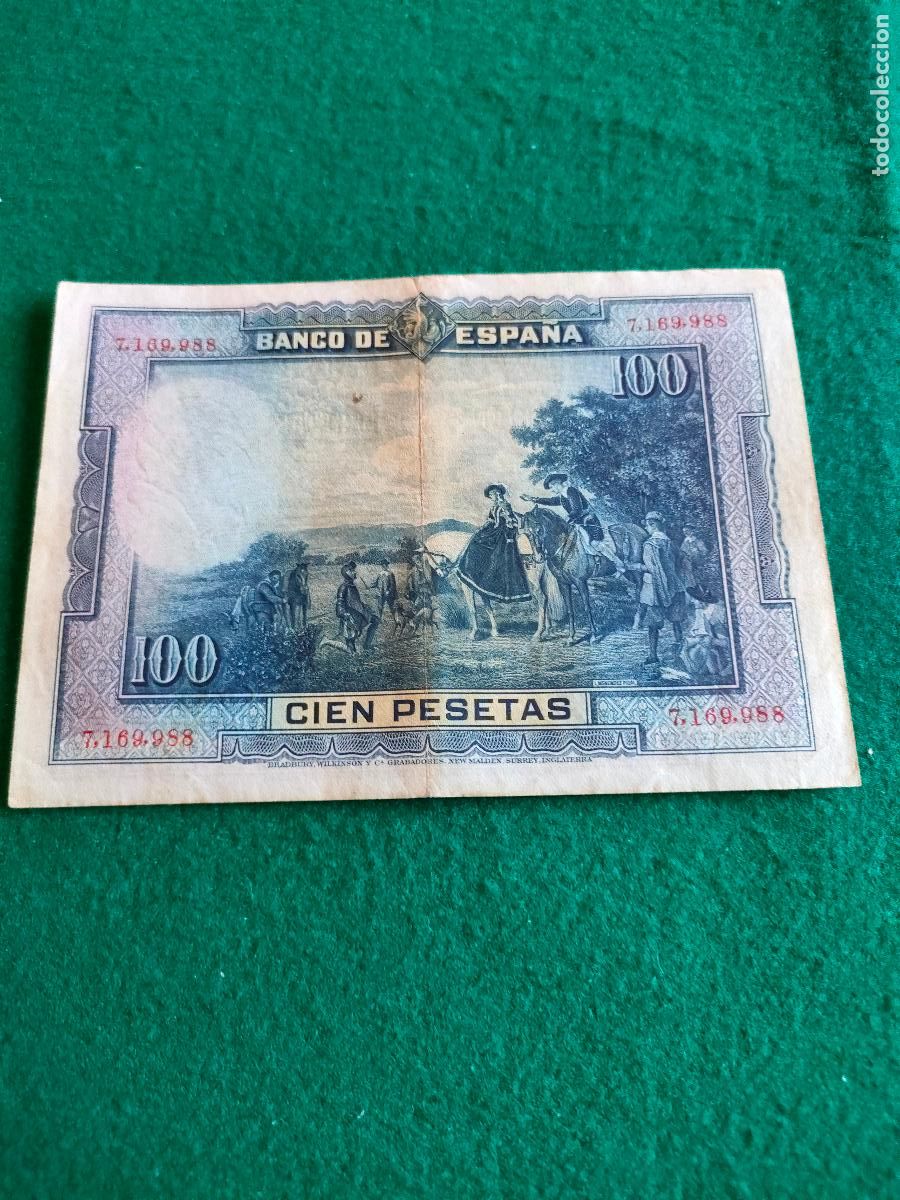Monedas de Espa&ntilde;a: BILLETE DE 100 PESETAS DE 1928 - Foto 2