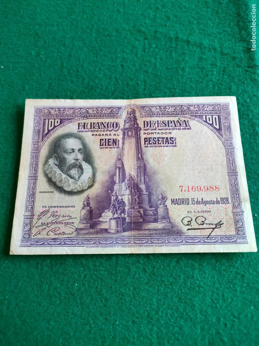 Monedas de Espa&ntilde;a: BILLETE DE 100 PESETAS DE 1928 - Foto 1