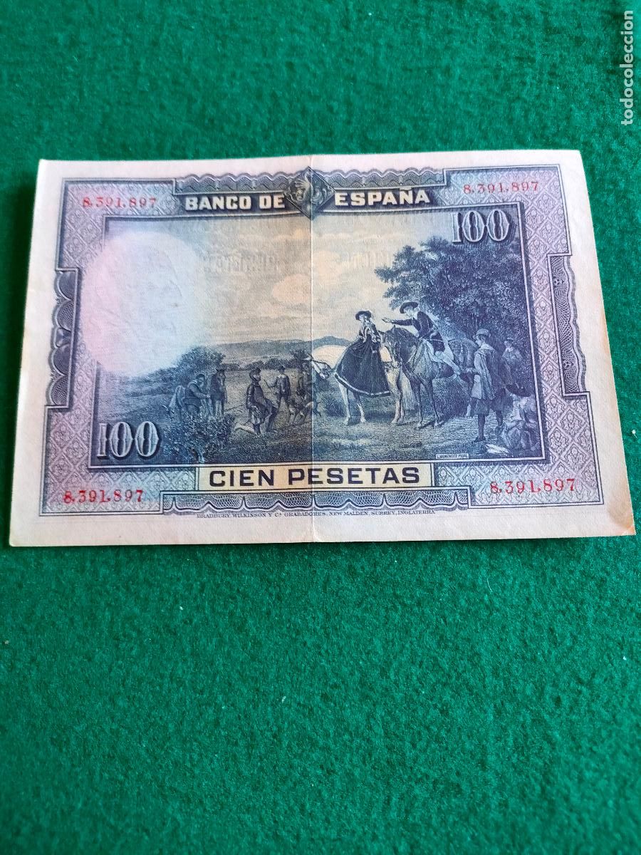 Monedas de Espa&ntilde;a: BILLETE DE 100 PESETAS DE 1928 - Foto 2
