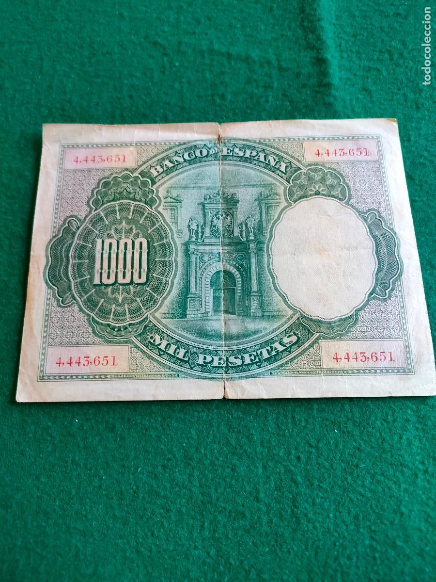Monedas de Espa&ntilde;a: BILLETE DE 1000 PESETAS DE 1925 - Foto 2