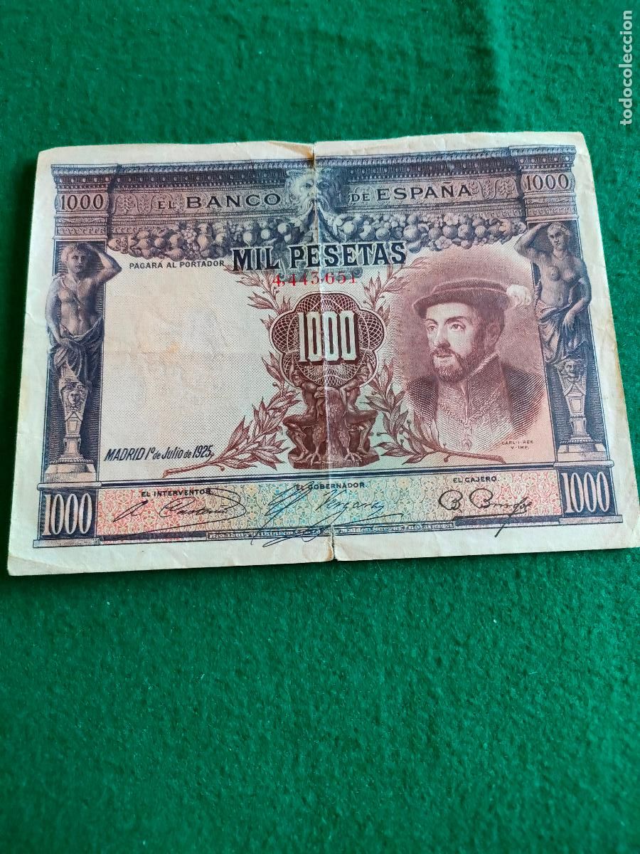 Monedas de Espa&ntilde;a: BILLETE DE 1000 PESETAS DE 1925 - Foto 1