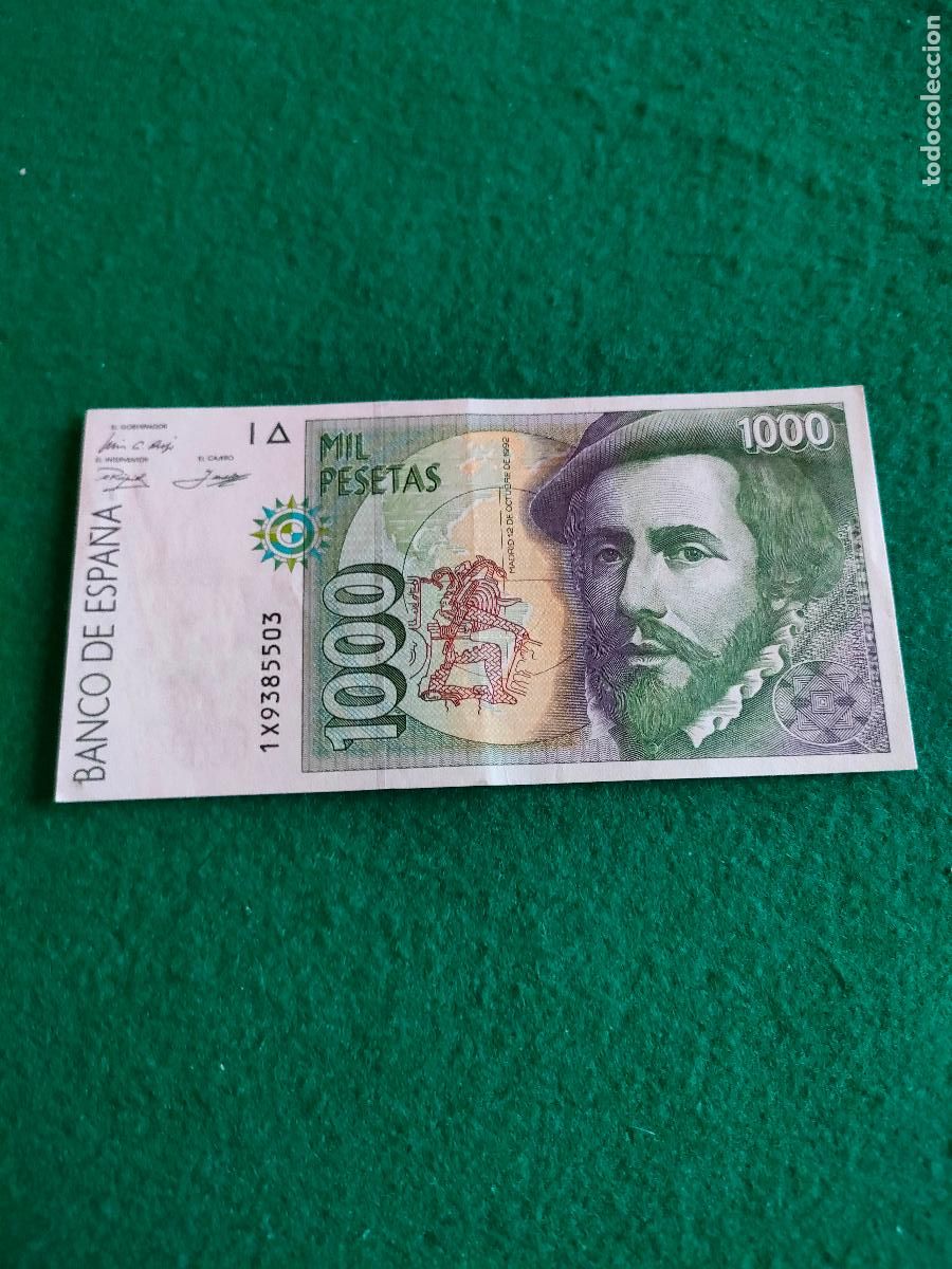 Monedas de Espa&ntilde;a: BILLETE DE 1000 PESETAS DE 1992 - Foto 1