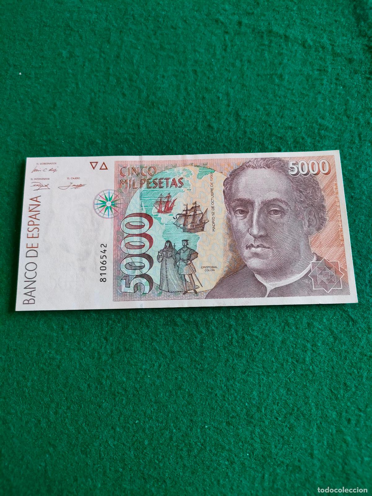 Monedas de Espa&ntilde;a: BILLETE DE 5000 PESETAS DE 1992 - Foto 1