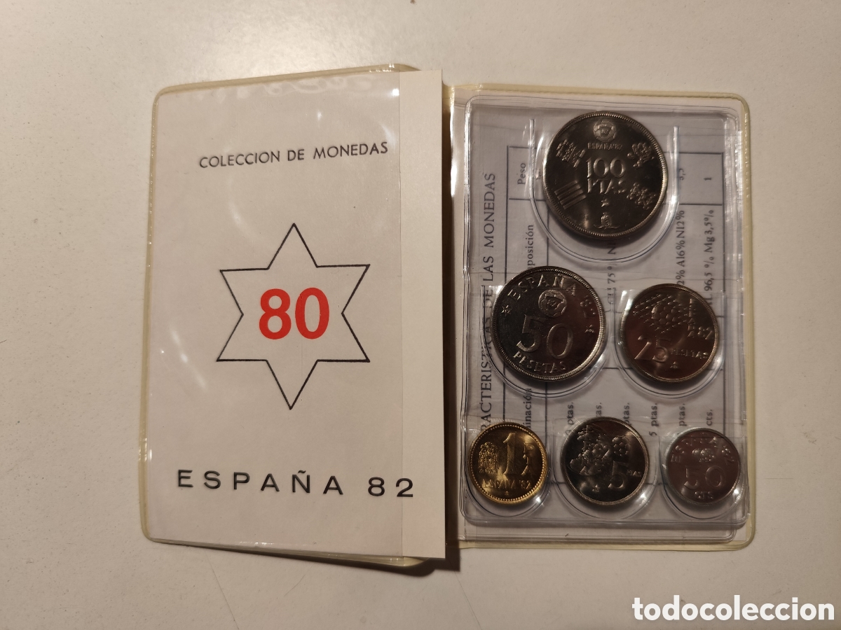 Monedas de Espa&ntilde;a: Cartera Monedas Espa&ntilde;a 82. Completa - Foto 2