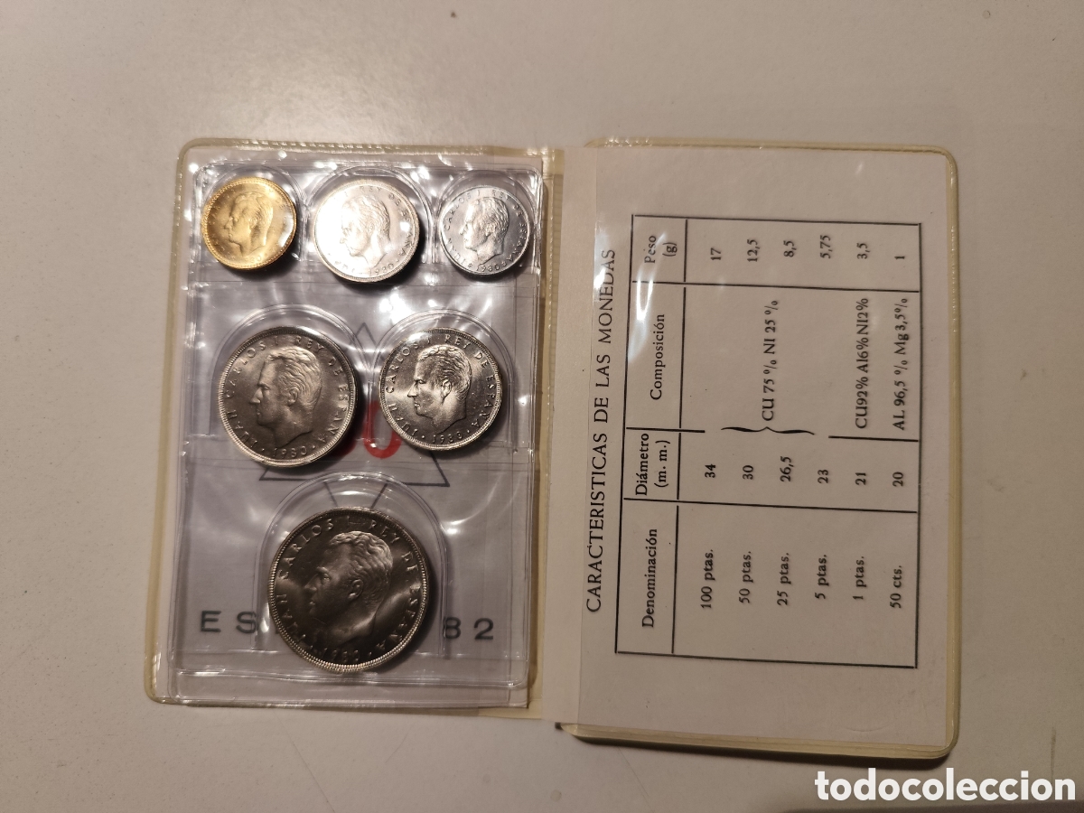 Monedas de Espa&ntilde;a: Cartera Monedas Espa&ntilde;a 82. Completa - Foto 3