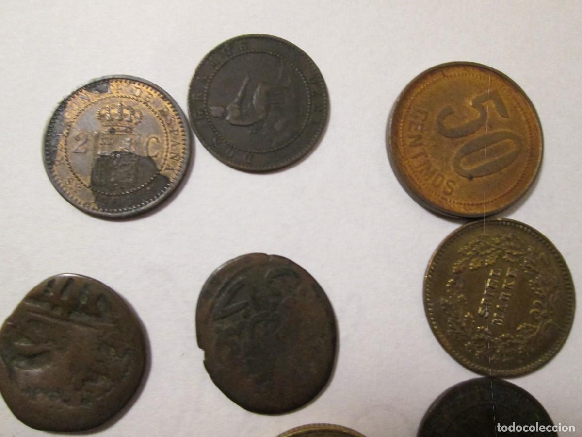 Monedas de Espa&ntilde;a: LOTE DE 8 ANTIGUAS MONEDAS DIVERSAS - Foto 2