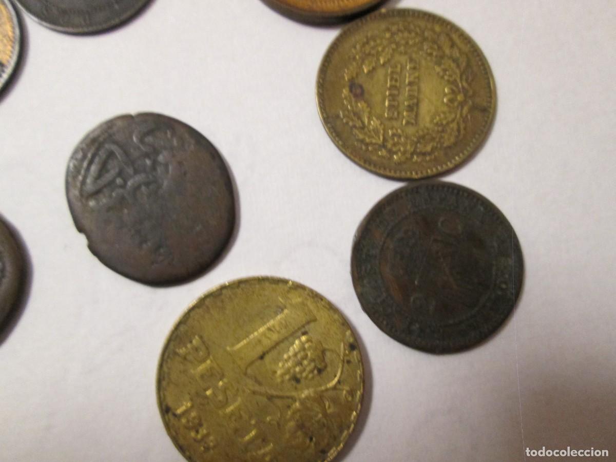 Monedas de Espa&ntilde;a: LOTE DE 8 ANTIGUAS MONEDAS DIVERSAS - Foto 3
