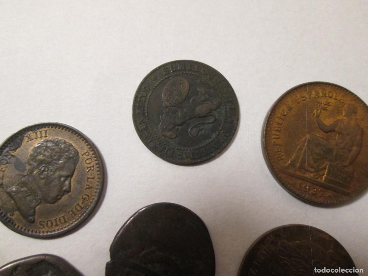 Monedas de Espa&ntilde;a: LOTE DE 8 ANTIGUAS MONEDAS DIVERSAS - Foto 4