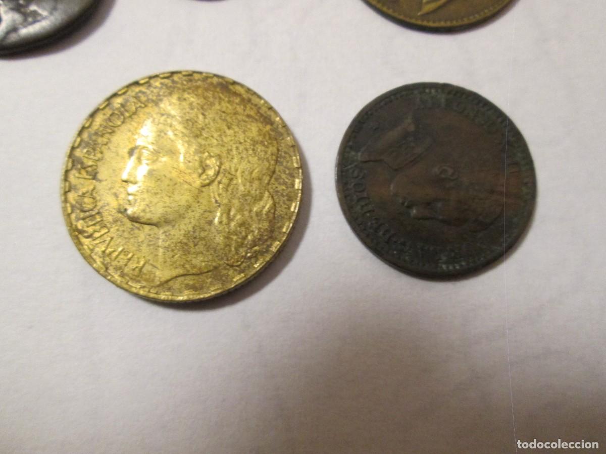 Monedas de Espa&ntilde;a: LOTE DE 8 ANTIGUAS MONEDAS DIVERSAS - Foto 6