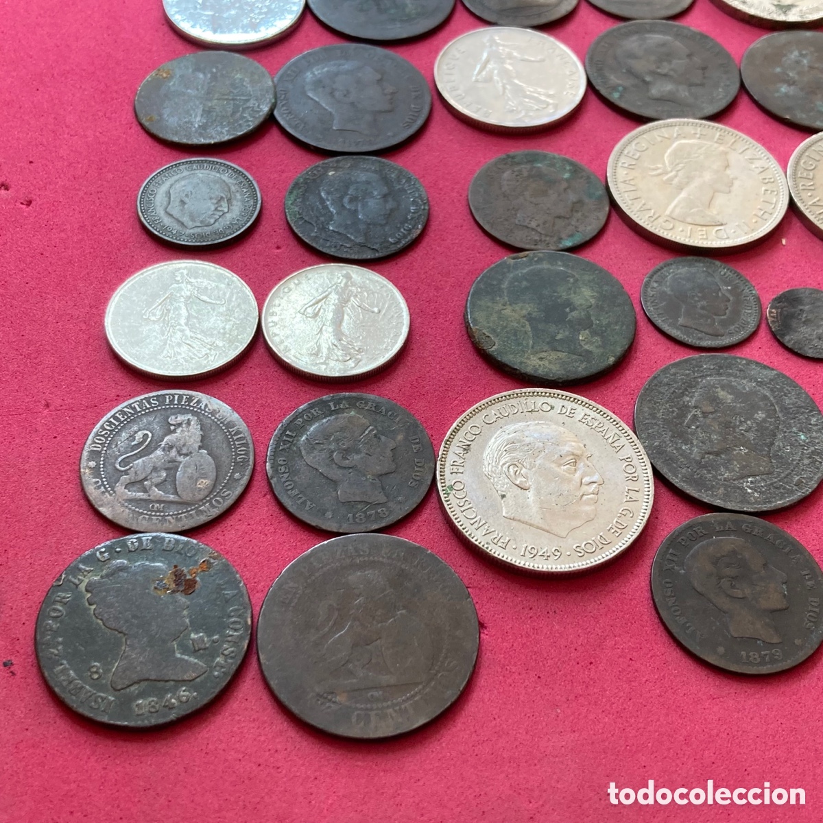 Monedas de Espa&ntilde;a: Lote de 42 Monedas sin clasificar - Foto 7