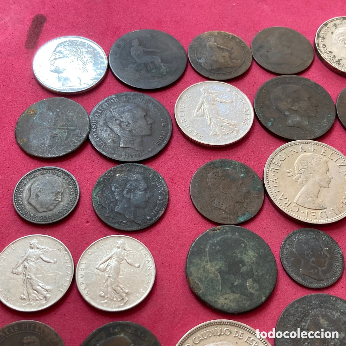 Monedas de Espa&ntilde;a: Lote de 42 Monedas sin clasificar - Foto 8