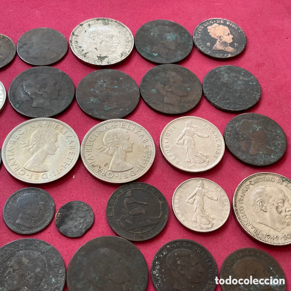 Monedas de Espa&ntilde;a: Lote de 42 Monedas sin clasificar - Foto 9