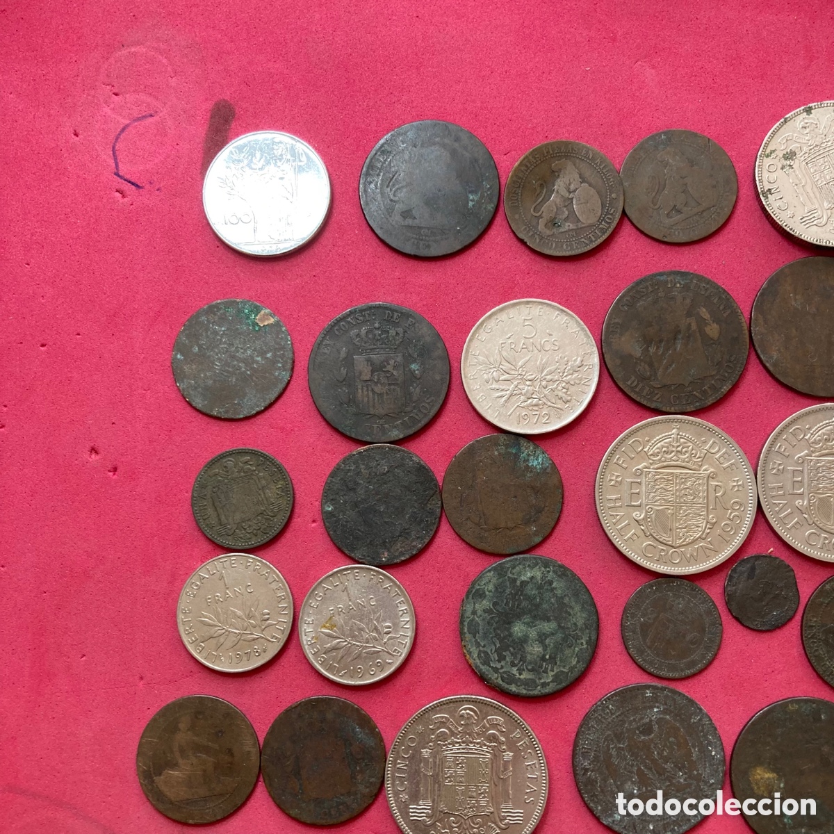 Monedas de Espa&ntilde;a: Lote de 42 Monedas sin clasificar - Foto 12