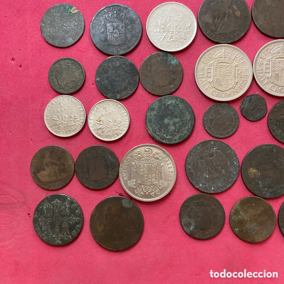 Monedas de Espa&ntilde;a: Lote de 42 Monedas sin clasificar - Foto 13