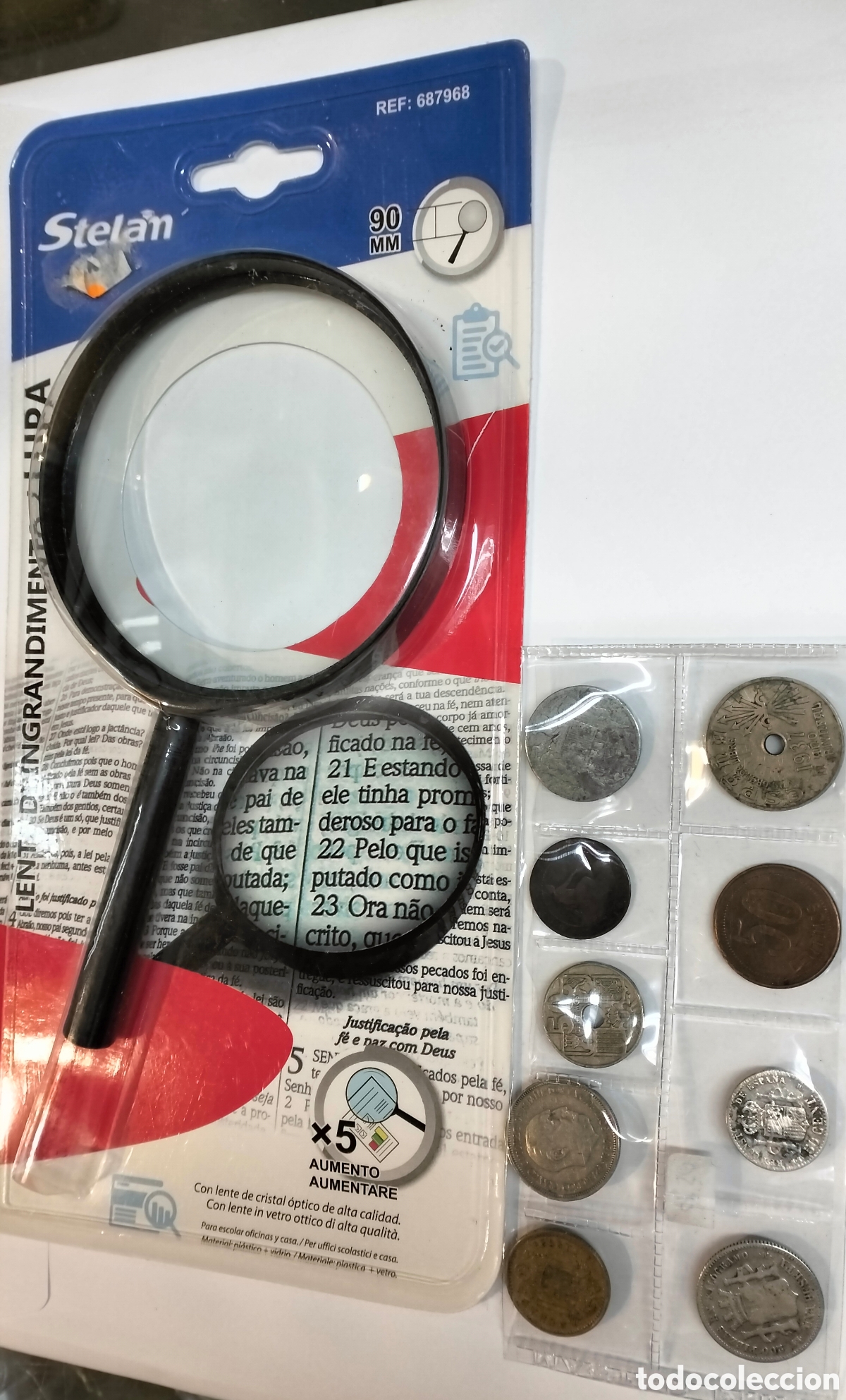 Monedas de Espa&ntilde;a: Lote de lupa y monedas 2 de plata - Foto 2