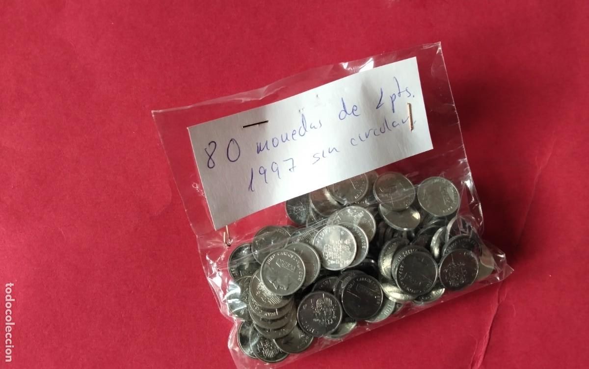 Monedas de Espa&ntilde;a: LOTE DE 80 MONEDAS DE 1 PTS 1997 SIN CIRCULAR - Foto 2