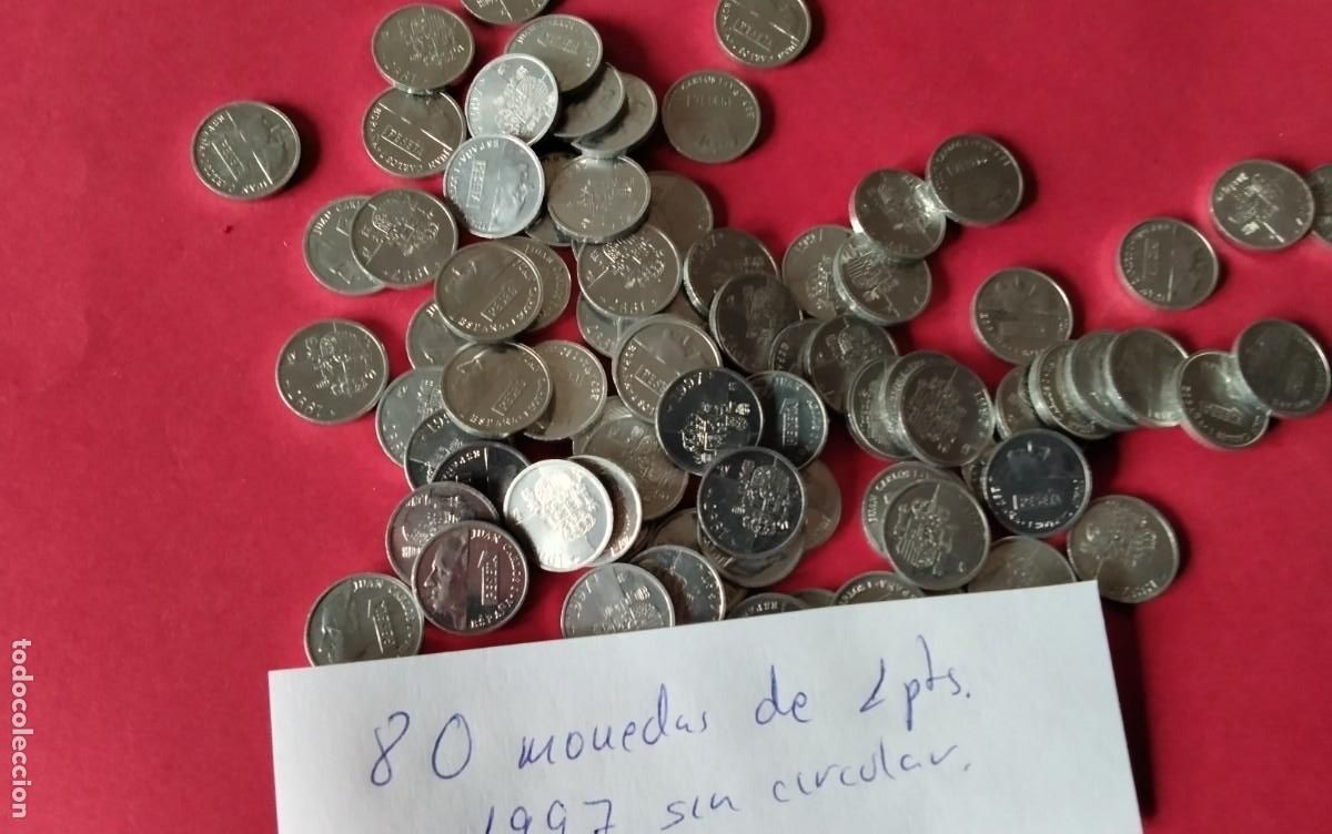 Monedas de Espa&ntilde;a: LOTE DE 80 MONEDAS DE 1 PTS 1997 SIN CIRCULAR - Foto 3