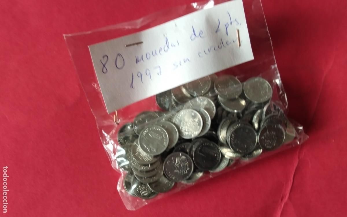 Monedas de Espa&ntilde;a: LOTE DE 80 MONEDAS DE 1 PTS 1997 SIN CIRCULAR - Foto 6