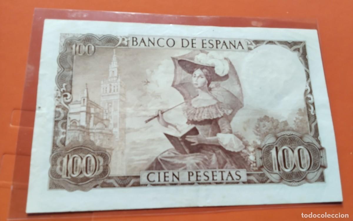 Monedas de Espa&ntilde;a: BILLETE DE 100 PTS BECQUER 1965 , M. B. C. EN FUNDA - Foto 4