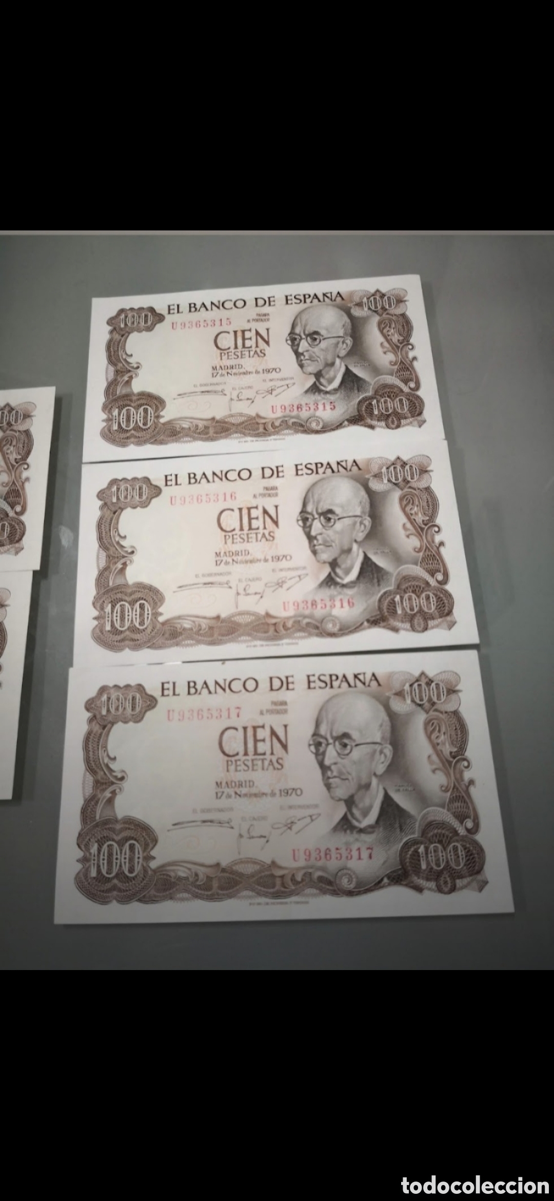 Monedas de Espa&ntilde;a: Colecci&oacute;n de billetes sin circulaci&oacute;n. - Foto 1