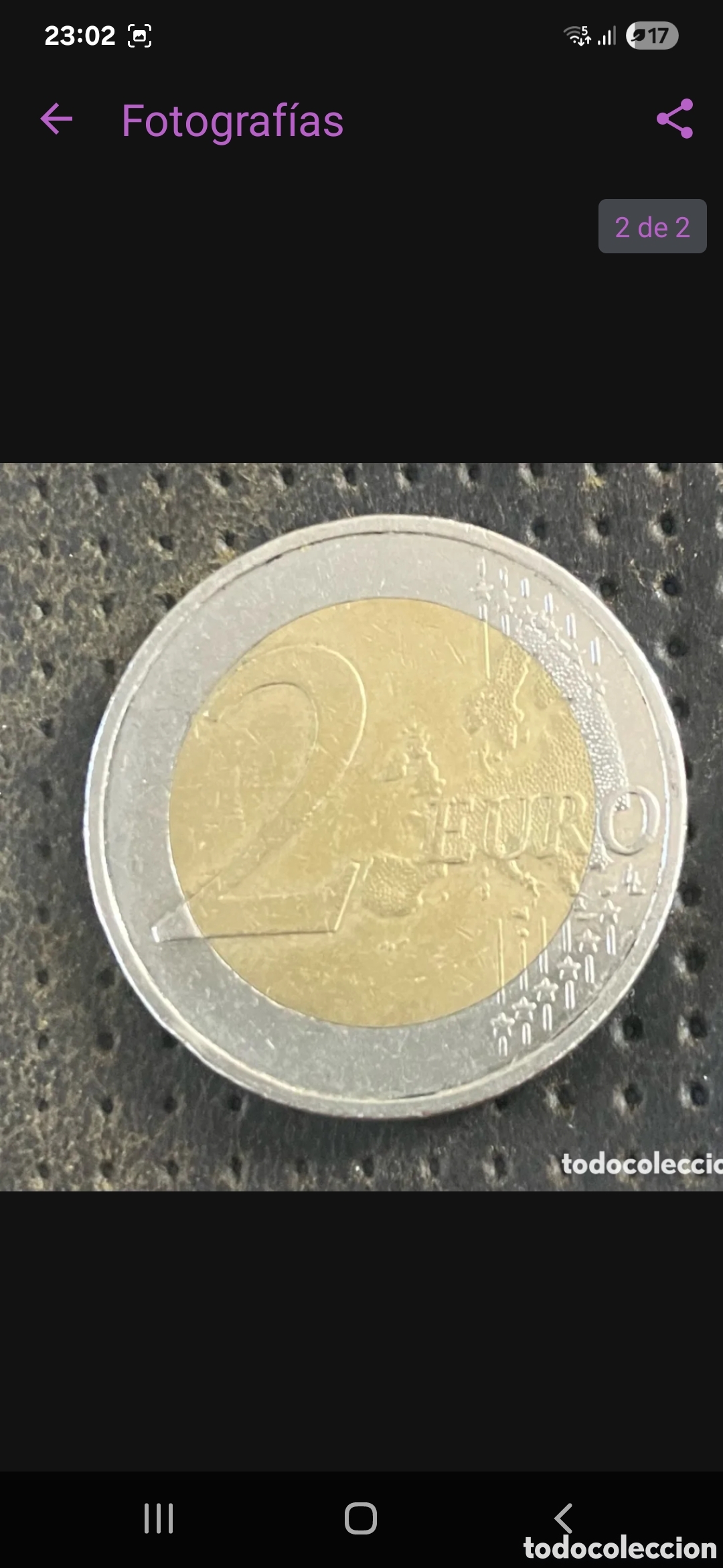 Monedas de Espa&ntilde;a: Moneda Francia 2 &euro; error acu&ntilde;aci&oacute;n - Foto 2