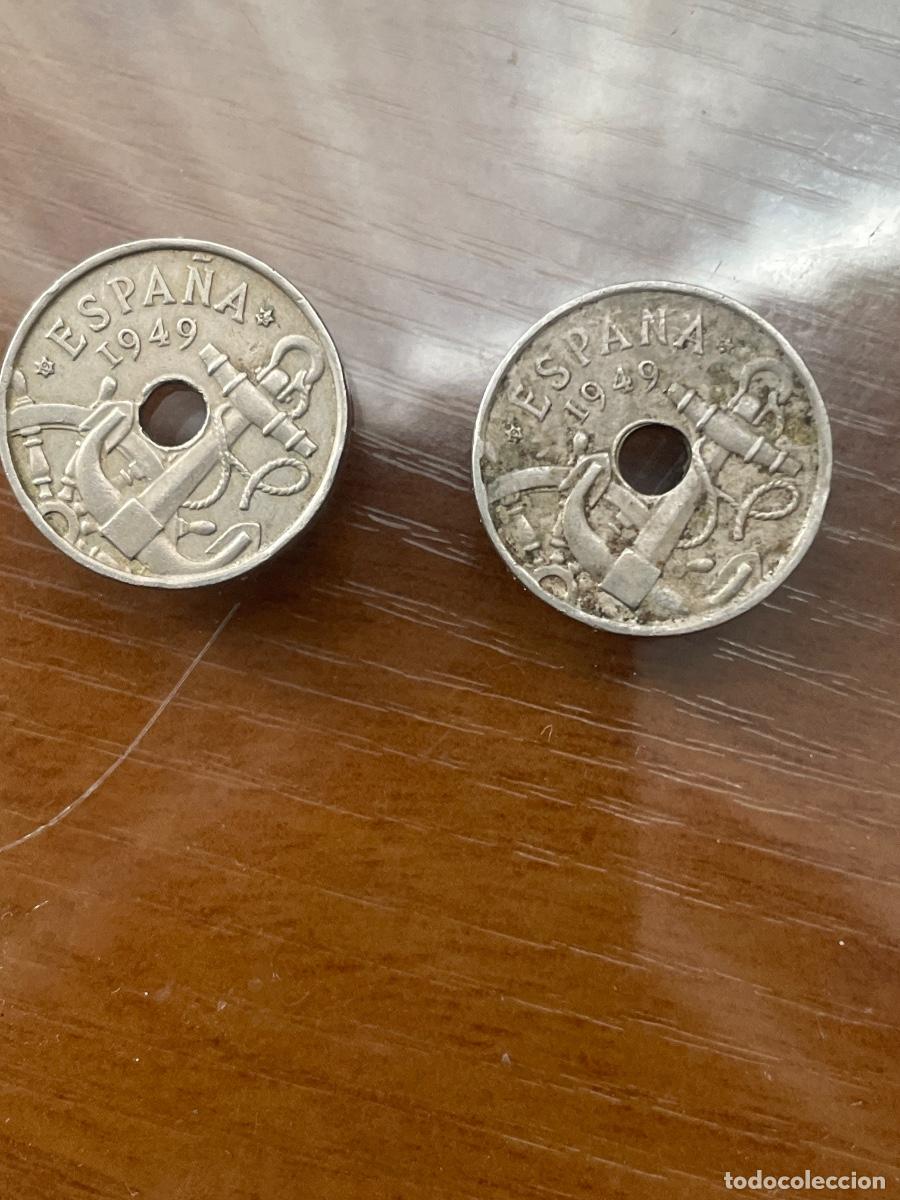 Monedas de Espa&ntilde;a: 2 Monedas de 50 c&eacute;ntimos 1949*62 - Foto 1