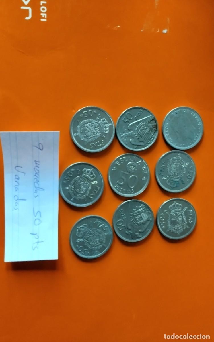Monedas de Espa&ntilde;a: 9 MONEDAS DE 50 PTS VARIADAS , VER - Foto 2