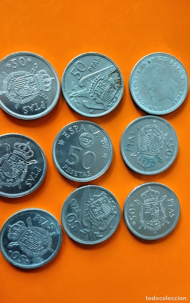 Monedas de Espa&ntilde;a: 9 MONEDAS DE 50 PTS VARIADAS , VER - Foto 3