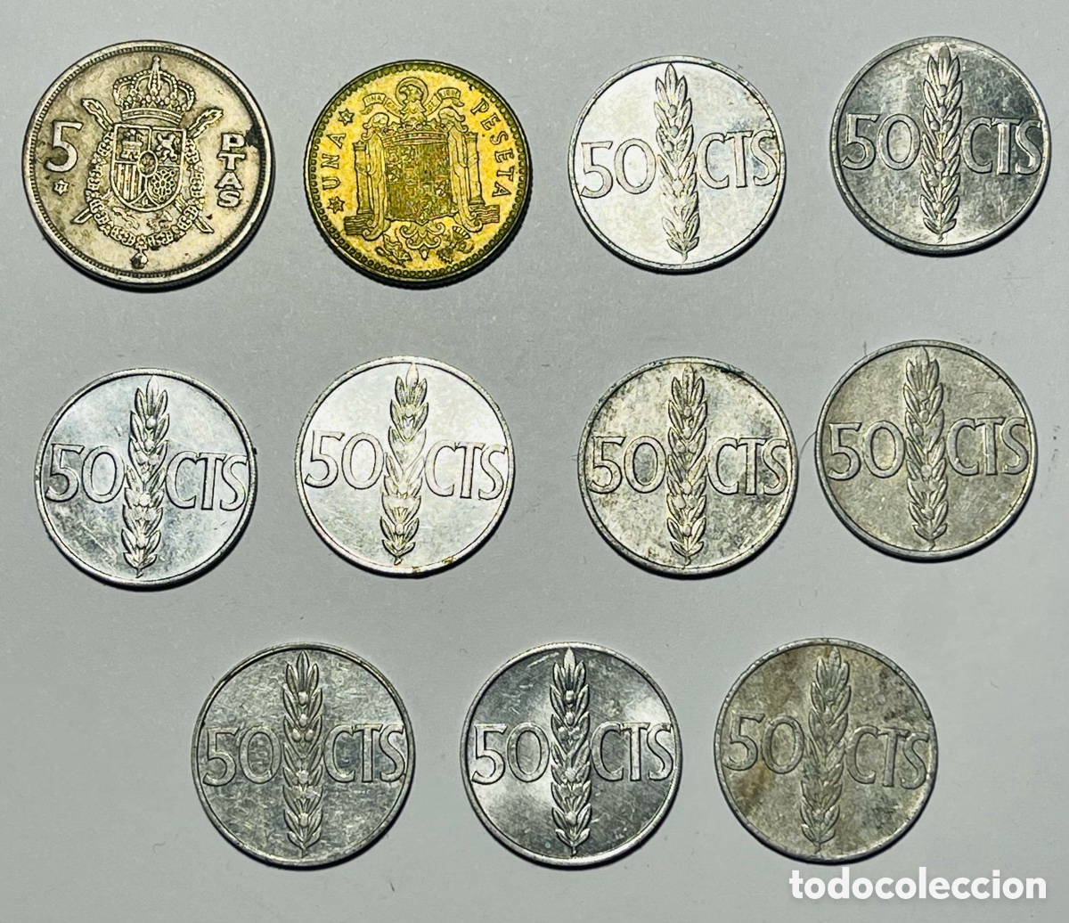 Monedas de Espa&ntilde;a: Lote 11 monedas Espa&ntilde;a - Foto 1