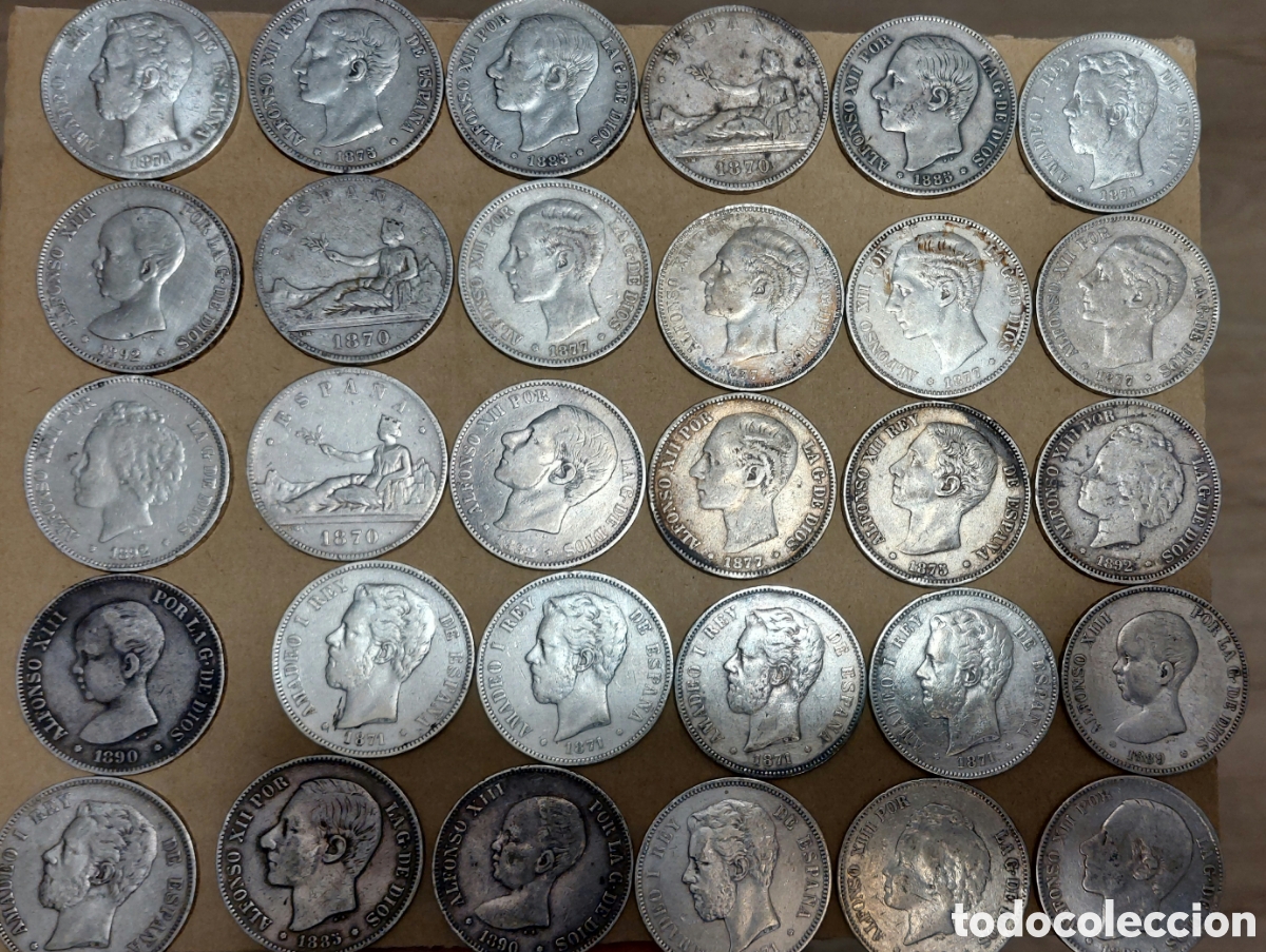 Monedas de Espa&ntilde;a: Lote 100 duros de plata - Foto 1